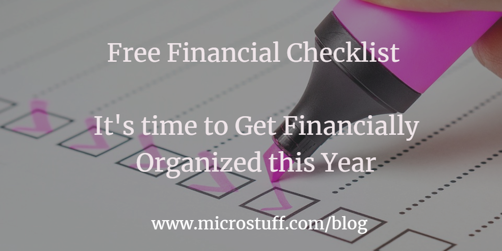 Microstuff Free Financial Checklist 