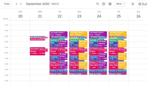 Microstuff_Google Calendars weekly school